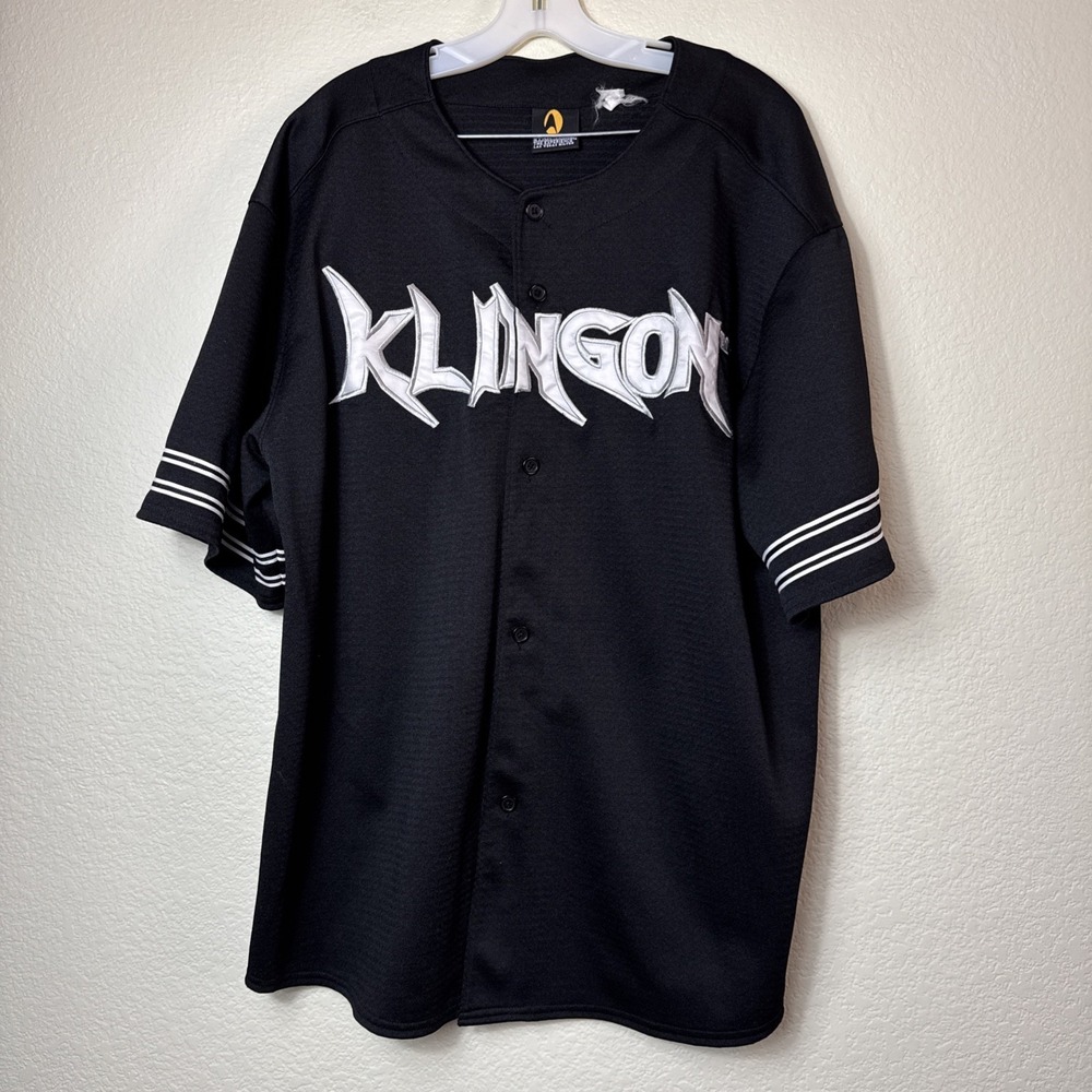 Star Trek The Experience Klingon Baseball Jersey Mens XXL Las Vegas Hilton VTG